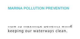 Marina pollution prevention toolkit&#10;How to maximize benefits while keeping our waterways clean. 